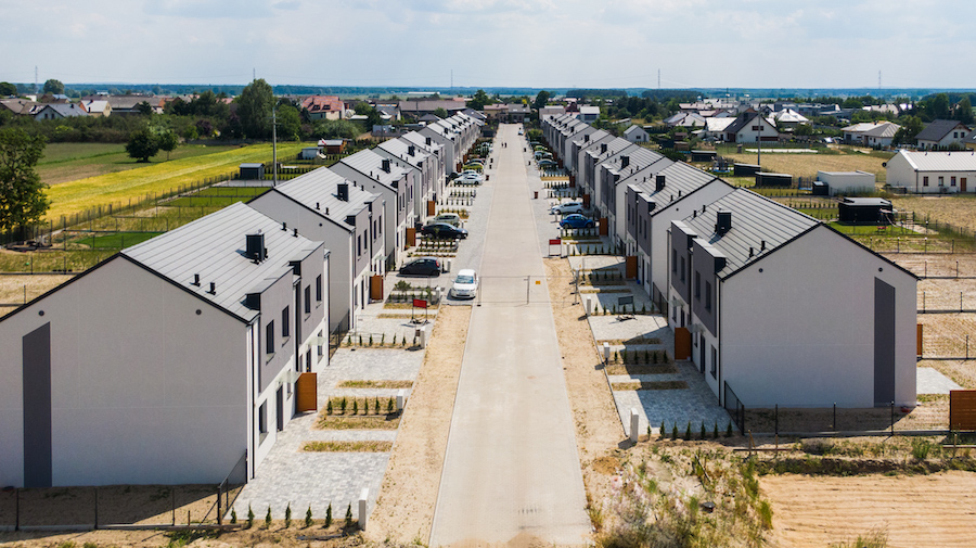 Osiedle Wierzbowa Kraina w Jankowie Przygodzkim w trakcie budowy