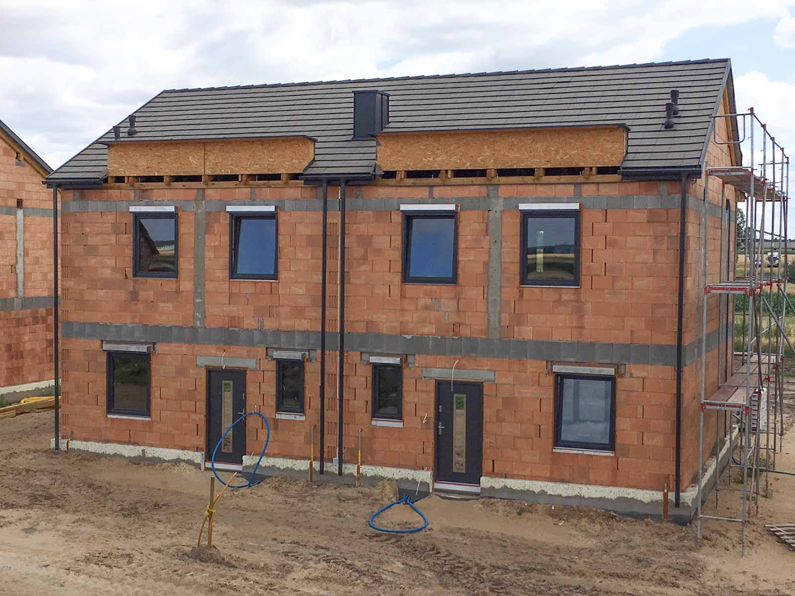 Domy w Jankowie Przygodzkim w trakcie budowy